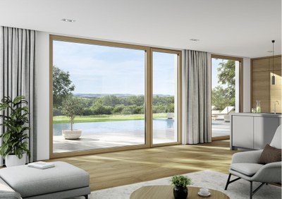 Das neue Holz-Alu-Fenster HF 520: Design trifft Natürlichkeit