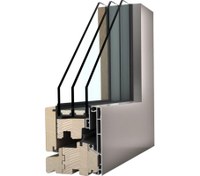 Internorm Holz-Alu-Fensterrahmen HF520 (für Glasdicke 48mm) FICHTE